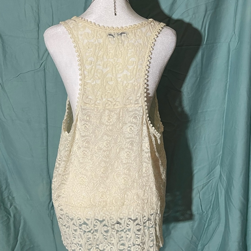 American Eagle Outfitters Cream Lace Mini Dress - Picture 2 of 6